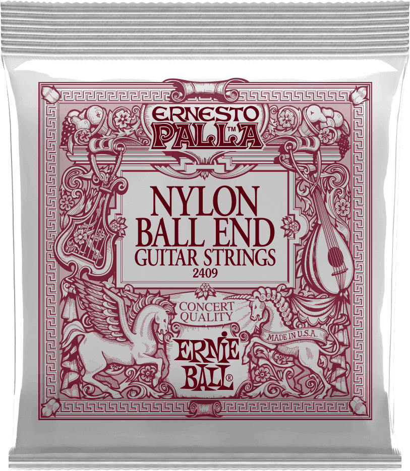 Ernie Ball Ernesto palla nylon noir-métal doré à boule