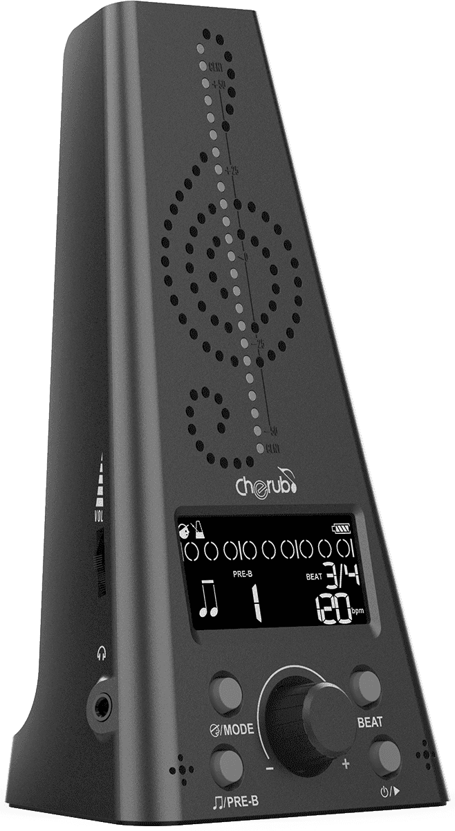 Cherub Métronome/accordeur électronique - batterie rechargeable - noir