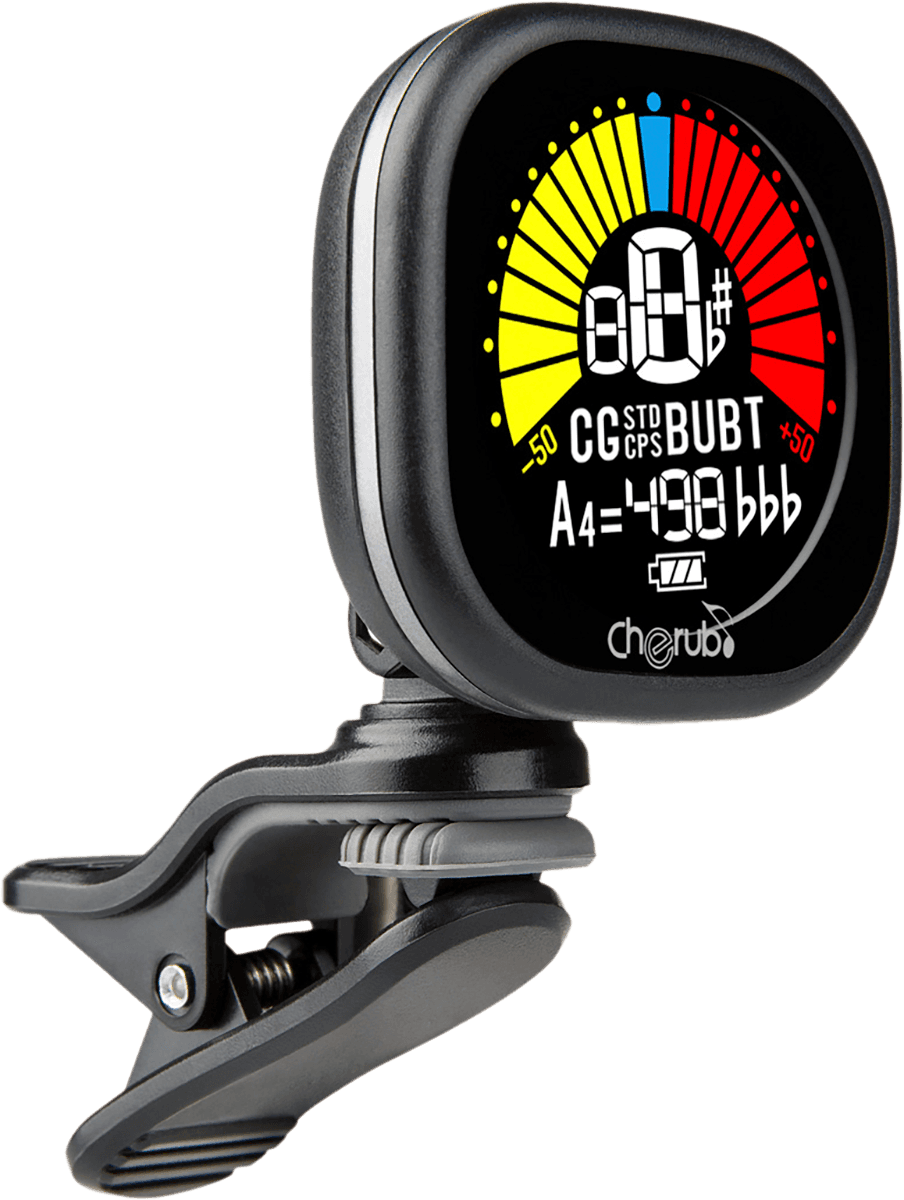 Cherub Accordeur pince CAB guitare - batterie rechargeable - noir