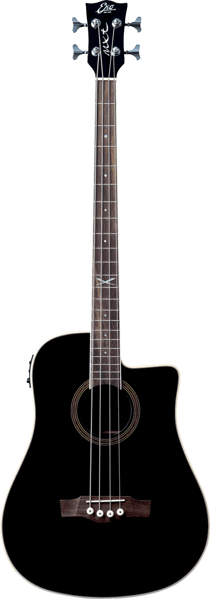 Eko Guitare Dreadnought basse cutaway electro See Through Black