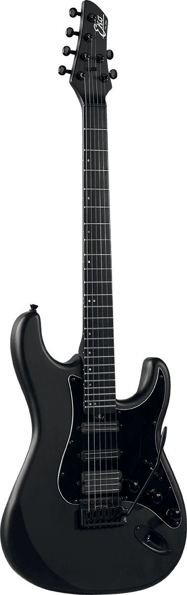 Eko Guitare Electrique Type Strat Aire Stealth noir mat - HSS rockbuckers