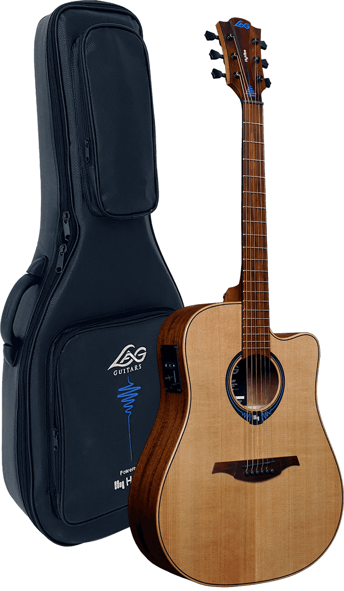 Lâg HyVibe 10 Dreadnought Cutaway Electro