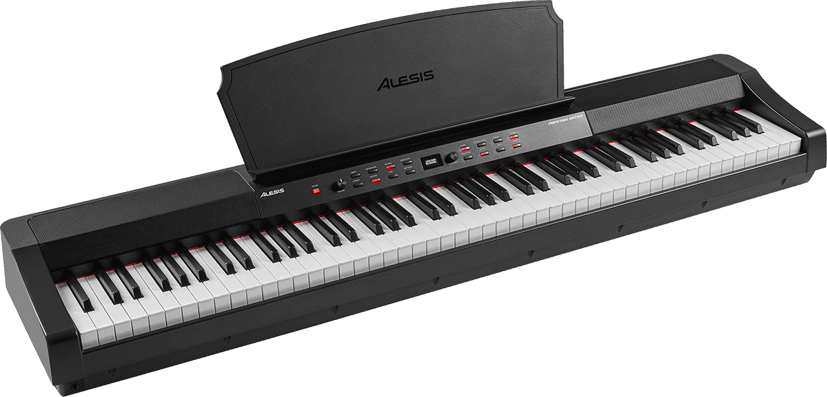 Alesis Piano numérique 88 touches Graded Hammer Action, 30 sons, polyphonie 256, OLED