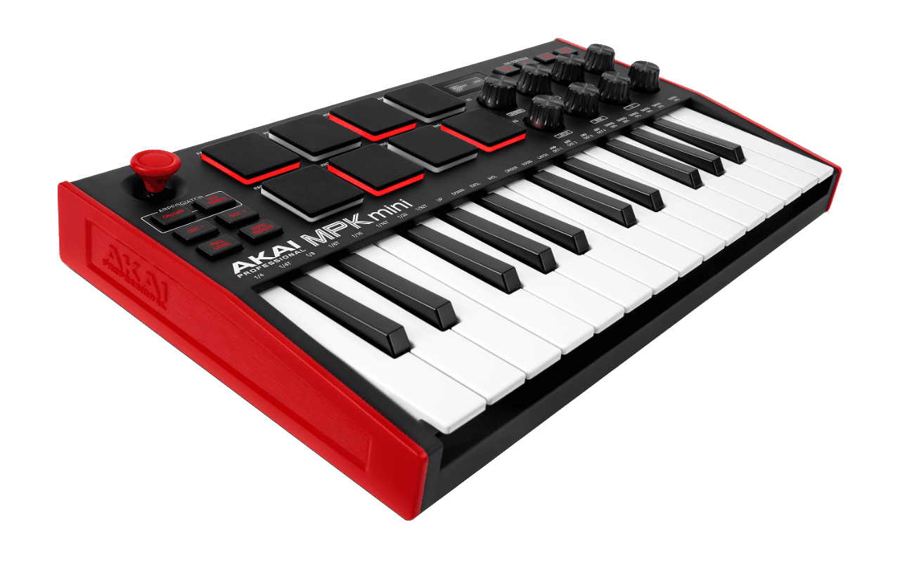 Akai Professional Clavier-maître USB 25 mini touches, 8 pads et encodeurs, écran LED