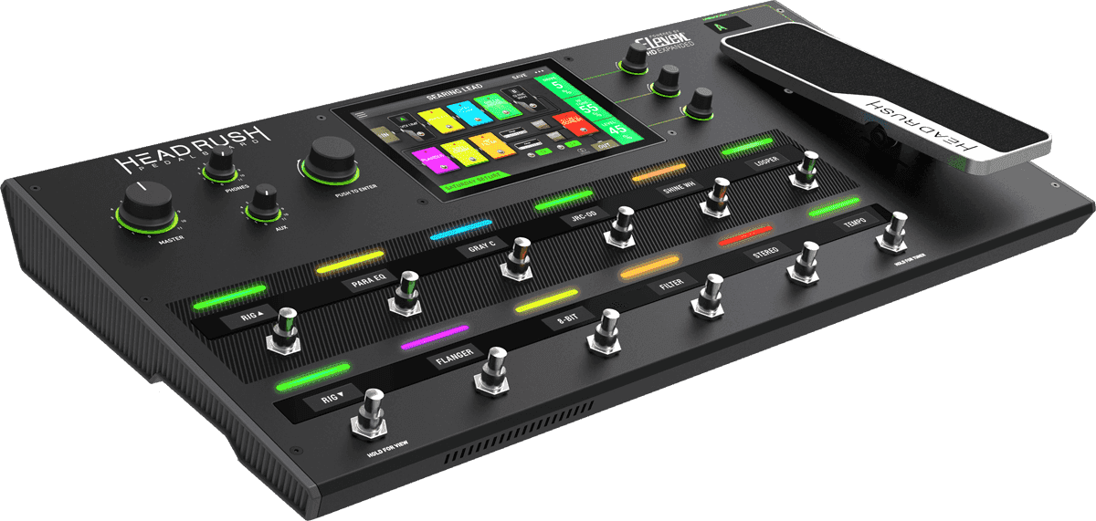 HeadRush Multi effet guitare 12 switch, écran tactile 7", pédale d'expression