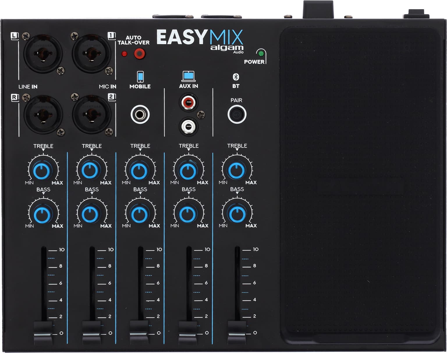 Algam Audio Console de mixage 5 canaux, sans fil, talkover