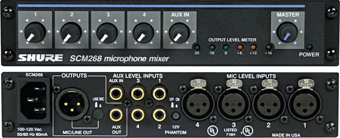 Shure Mélangeur micros 5 entrées