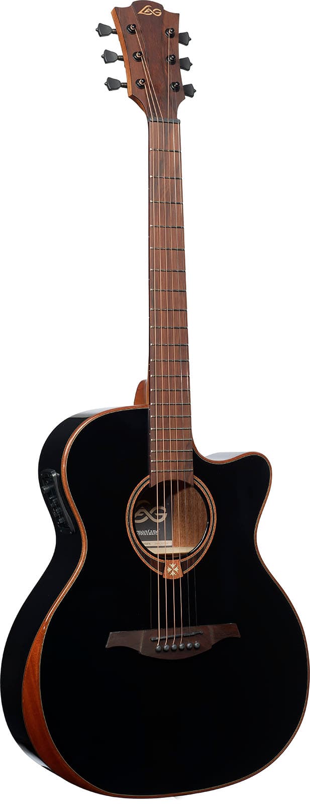 Lâg Auditorium bevel cutaway electro black