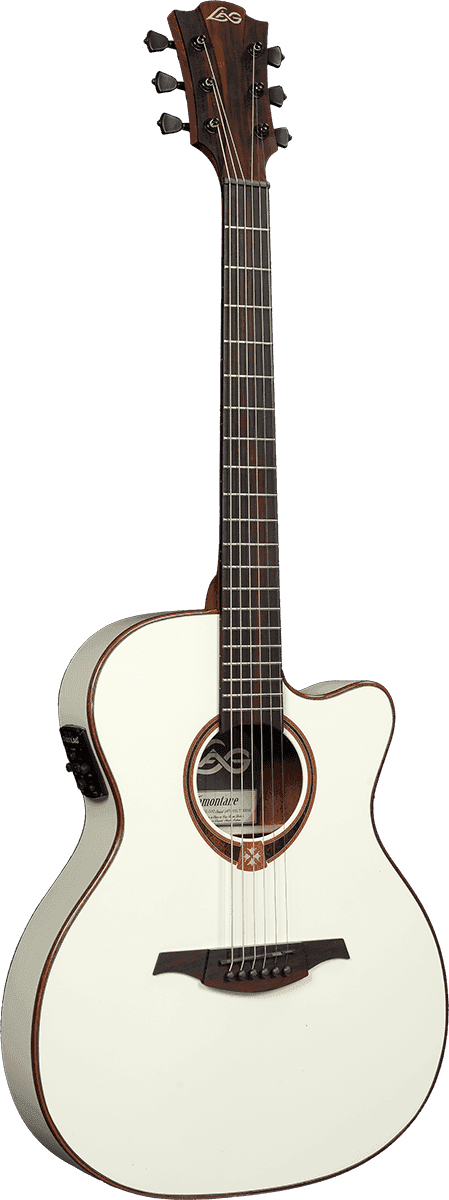 Lâg Auditorium slim cutaway electro ivory