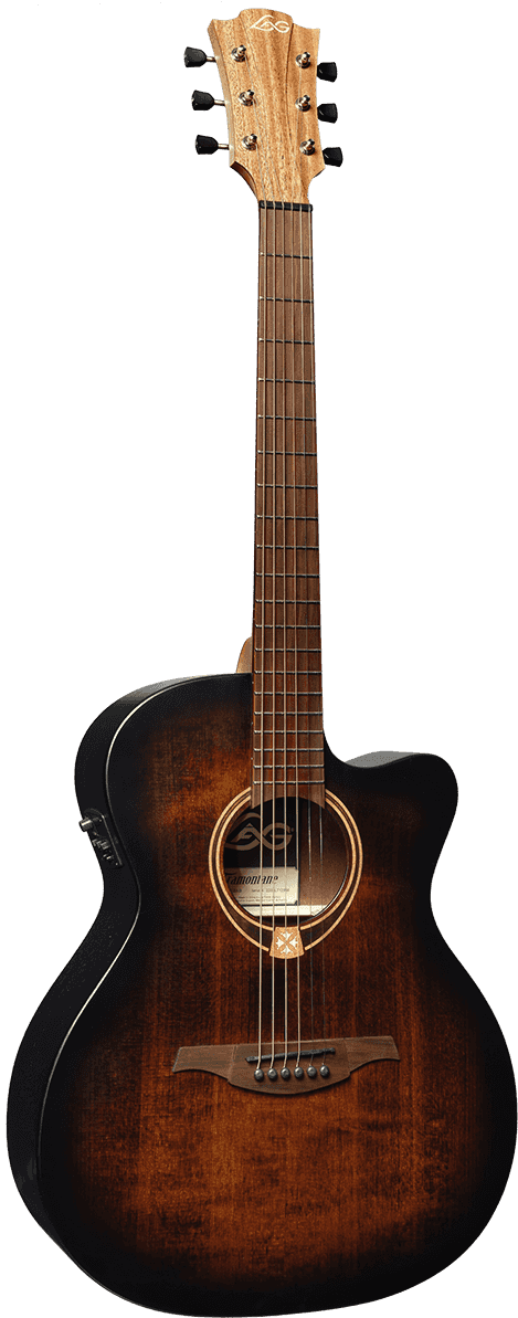 Lâg Auditorium cutaway electro Black & brown