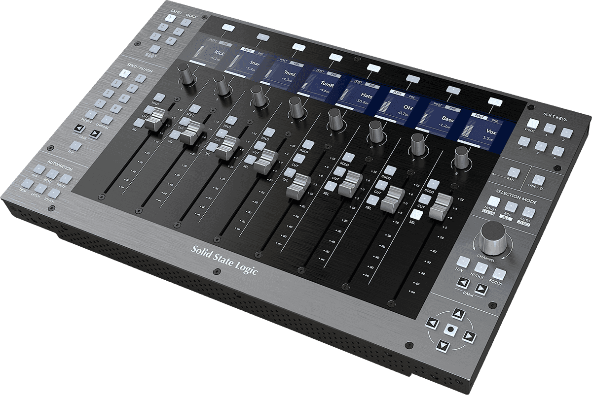 SSL Contrôleur USB 8 faders capacitifs motorisés pour DAW