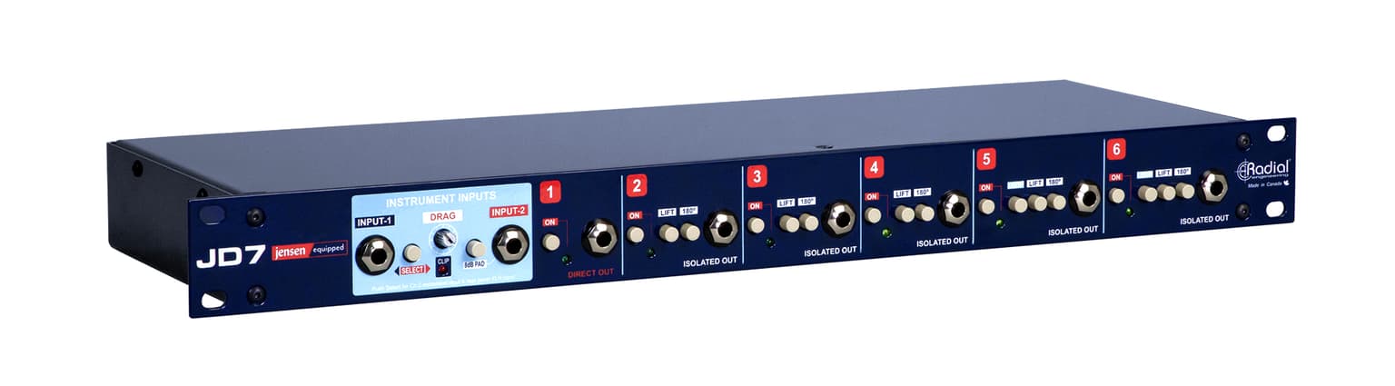 Radial Engineering Rack de réamp 2 entrées /7 sorties