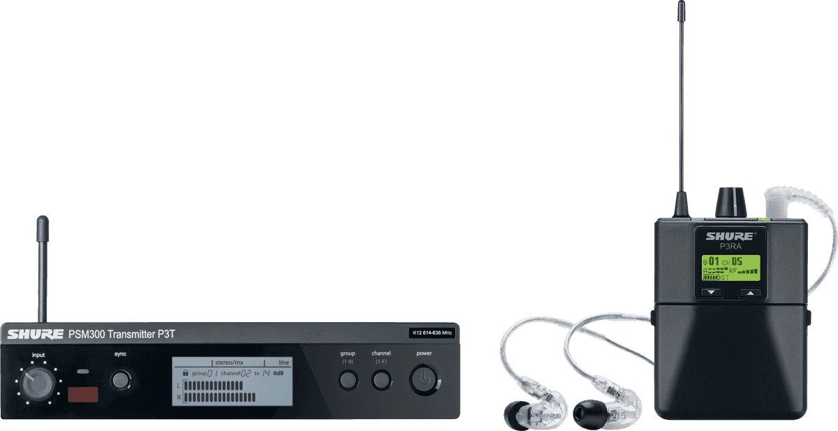 Shure Système PSM300 Pro / SE215 - 606-630 MHz